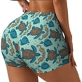 thumbnail image 1 of Haiem Turtles And Seahorses No Front Seam Biker Shorts for Women Yoga Workout Gym Bike Shorts with Tummy Control Moisture-Wicking-Small, 1 of 9