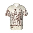 thumbnail image 1 of Haiem Two Cowboys Riding Horses In The Desert Printed Hawaiian Shirt for Men - Men’s Casual Beach Summer Shirts - Stretch Fabric with Modern Fit-Large, 1 of 7