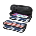 thumbnail image 1 of Haiem USA Colors Stripes1 Printed Large Pencil Case, Big Capacity Pencil Pouch Stationery Pen Bag, Storage High Capacity Bag Pouch Holder Box Organizer, Marker Pen Case, 1 of 6