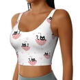 thumbnail image 1 of Haiem Umbrella Cat Pattern Womens Sports Bra - U Neck Padded Low Impact Yoga Bra Workout Crop Top Gym Moisture-Wicking Workout Vest -Medium, 1 of 9
