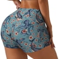 thumbnail image 1 of Haiem Underwater Animals and Flowers No Front Seam Biker Shorts for Women Yoga Workout Gym Bike Shorts with Tummy Control Moisture-Wicking-XX-Large, 1 of 9