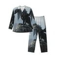 thumbnail image 1 of Haiem Valley Gray Dragon Pattern Men’s Long-sleeve Sleepwear,Sleepwear Set,2-piece Loungewear Set,Soft PJs Comfy Nightwear with Pockets-XX-Large, 1 of 7