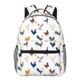 thumbnail image 1 of Haiem Various Rooster Printed School Backpack,Casual Travel Lightweight Backpack,Durable Comfortable Multifunctional Backpack,Laptop Backpack, 1 of 5