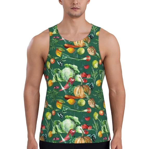 Haiem Vegan Men Workout Tank Top Gym Bodybuilding Sleeveless Muscle T Shirts Athletic Tank Breathable Workout Shirt-XX-Large