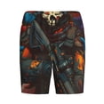 thumbnail image 1 of Haiem Vibrant Skull Soldier Men's Pajama Short with Soft Woven Cotton Elastic Waistband Sleep Short-XX-Large, 1 of 9
