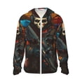 thumbnail image 1 of Haiem Vibrant Skull Soldier UPF 50+ Fishing Shirts for Men Long Sleeve UV Sun Protection Hoodie Non-Mask Outdoor Hiking Shirts, 1 of 8