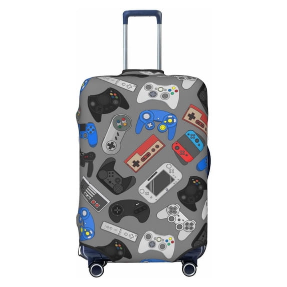 Haiem Video Game Luggage Cover Printed Suitcase Covers for Luggage Elastic Washable Suitcase Protector Fits 18-32 Inch Luggage-Medium