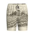thumbnail image 1 of Haiem Vineyard Landscape Men's Pajama Short with Soft Woven Cotton Elastic Waistband Sleep Short-Medium, 1 of 9