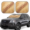 thumbnail image 1 of Haiem Vintage Baseball Car Windshield Sun Shade (2 Pieces) Foldable Windshield Sun Shade Car Accessories for Truck SUV Pickup-Small, 1 of 7