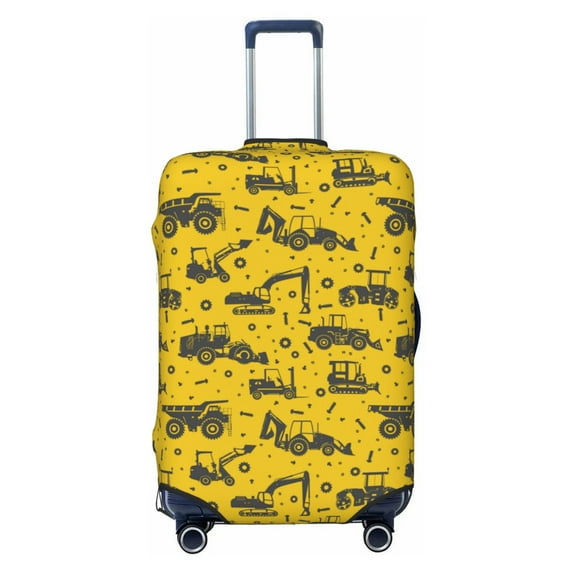 Haiem Vintage Excavator Luggage Cover Printed Suitcase Covers for Luggage Elastic Washable Suitcase Protector Fits 18-32 Inch Luggage-Medium