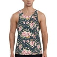 thumbnail image 1 of Haiem Vintage Floral Men Workout Tank Top Gym Bodybuilding Sleeveless Muscle T Shirts Athletic Tank Breathable Workout Shirt-X-Large, 1 of 9