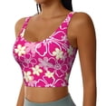 thumbnail image 1 of Haiem Vintage Flowers Pattern Womens Sports Bra - U Neck Padded Low Impact Yoga Bra Workout Crop Top Gym Moisture-Wicking Workout Vest -X-Large, 1 of 9