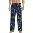 thumbnail image 1 of Haiem Vintage Golden Butterfly Men's Pajama Pants Ultra Lightweight Pjs Bottoms Sleepwear Bottom Pants With Pocket Drawstring-, 1 of 7