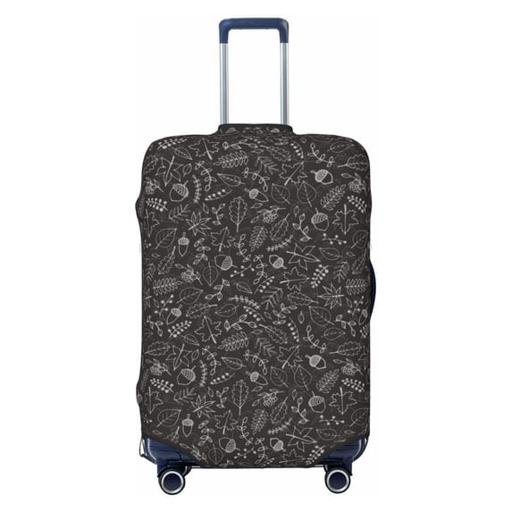 Haiem Vintage Sketch Autumn Plants Luggage Cover Printed Suitcase Covers for Luggage Elastic Washable Suitcase Protector Fits 18-32 Inch Luggage-X-Large