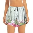 thumbnail image 1 of Haiem Vintage Wood with Floral Women's 2 in 1 Running Shorts - Lightweight Athletic Workout Gym Yoga Breathable Sports Shorts Liner with Phone Pockets-Medium, 1 of 9