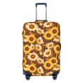 thumbnail image 1 of Haiem Vintage Wood Grain Sunflower B Luggage Cover Printed Suitcase Covers for Luggage Elastic Washable Suitcase Protector Fits 18-32 Inch Luggage-Small, 1 of 9