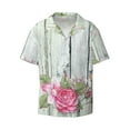 thumbnail image 1 of Haiem Vintage Wood with Floral Men's Casual Shirts Short Sleeve Button Down Shirts Fashion Textured Summer Beach Shirt-Small, 1 of 7