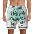 thumbnail image 1 of Haiem Not All Who Wander Are Lost1 Men'S Quick-Dry Swim Trunks: Comfortable Beach Shorts With Mesh Lining And Pockets - Ideal For Swimming And Sunbathing X-Large, 1 of 9