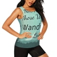 thumbnail image 1 of Haiem Not All Those Who Wander Are Lost1 Workout Tank Tops for Women, Athletic Sports Slim-Fit Tank Tops, Compression Sleeveless Dry Fit Shirts,Athletic Shirt-, 1 of 9