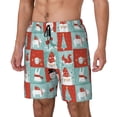 thumbnail image 1 of Haiem Warm Christmas Memories Mens Swim Trunks with Compression Liner 2 in 1 Swimming Shorts Stretch Swimwear Quick Dry,Board Shorts-3X-Large, 1 of 9