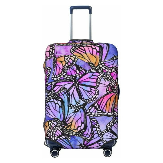 Haiem Watercolor Butterflies Luggage Cover,Durable, Washable Suitcase Protector With Anti-Scratch Technology - Keep Your Luggage Looking New X-Large