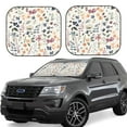 thumbnail image 1 of Haiem Watercolor Floral Car Windshield Sun Shade (2 Pieces) Foldable Windshield Sun Shade Car Accessories for Truck SUV Pickup-Small, 1 of 7