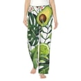 thumbnail image 1 of Haiem Watercolor Green Tropical Women's Pajama Pants Ultra Lightweight Pjs Bottoms Sleepwear Bottom Pants With Pocket Drawstring-Small, 1 of 9
