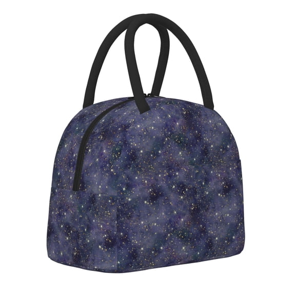 Haiem Watercolor Indigo Printed Lunch Bag Women, Lunch Box Lunch Bag for Women, Small Leakproof Cute Lunch Tote Large Capacity Reusable Insulated Cooler Lunch Container