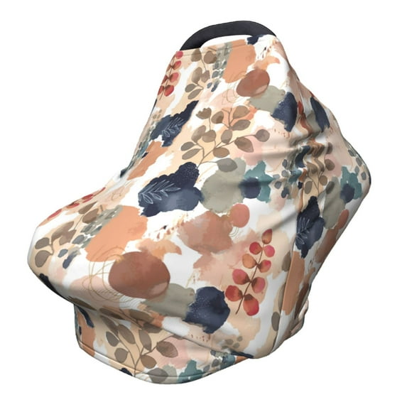 Haiem Watercolor Plants Baby Nursing Cover & Nursing Poncho - Multi Use Cover for Baby Car Seat Canopy, Stroller Cover, 360°Full Privacy Breastfeeding Coverage
