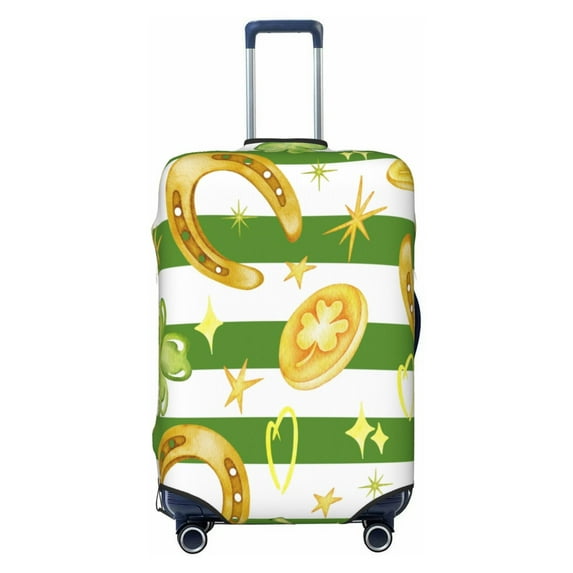 Haiem Watercolor St Patrick Day Luggage Cover,Durable, Washable Suitcase Protector With Anti-Scratch Technology - Keep Your Luggage Looking New Small