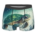 thumbnail image 1 of Haiem Watercolor Turtle1 Men's Boxer Briefs, Every Day Comfort Stretch Cotton Moisture-Wicking Underwear-Large, 1 of 9