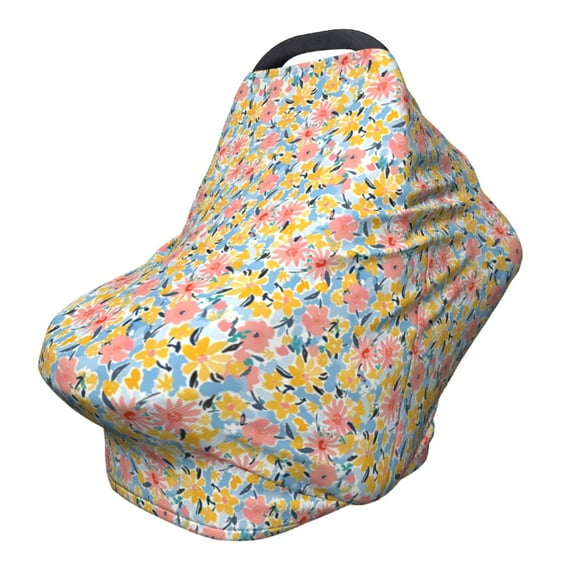 Haiem Watercolor Wildflowers Baby Nursing Cover & Nursing Poncho - Multi Use Cover for Baby Car Seat Canopy, Stroller Cover, 360°Full Privacy Breastfeeding Coverage