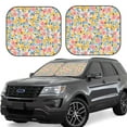 thumbnail image 1 of Haiem Watercolor Wildflowers Windshield Sun Shade: Universal Foldable 2-Piece Car Front Window Sunshade - Blocks Uv Rays, And Reduces Heat,Essential Car Accessory Medium, 1 of 7