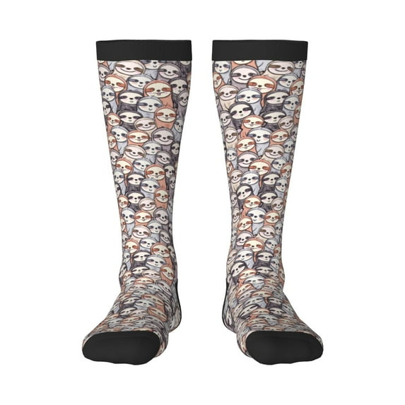 Haiem Watercolor cute slow loris Funny Novelty Crazy Design Cotton Socks Sports Socks Knee High Socks For Men, Women,1Pairs - Gift For Working Friends