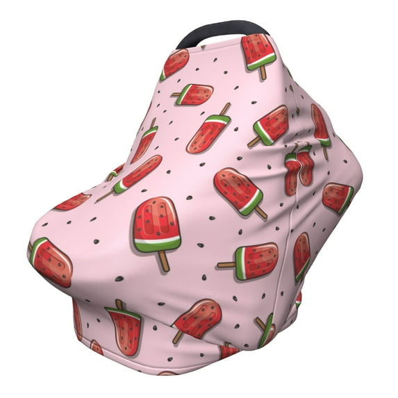 Haiem Watermelon Ice Cream Baby Nursing Cover & Nursing Poncho - Multi Use Cover for Baby Car Seat Canopy, Stroller Cover, 360°Full Privacy Breastfeeding Coverage