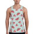 thumbnail image 1 of Haiem Watermelon Men Workout Tank Top Gym Bodybuilding Sleeveless Muscle T Shirts Athletic Tank Breathable Workout Shirt-3X-Large, 1 of 9