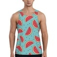 thumbnail image 1 of Haiem Watermelon Men Workout Tank Top Gym Bodybuilding Sleeveless Muscle T Shirts Athletic Tank Breathable Workout Shirt-4X-Large, 1 of 9