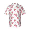 thumbnail image 1 of Haiem Watermelon Printed Hawaiian Shirt for Men - Men’s Casual Beach Summer Shirts - Stretch Fabric with Modern Fit-Medium, 1 of 9