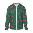 thumbnail image 1 of Haiem Watermelon UPF 50+ Fishing Shirts for Men Long Sleeve UV Sun Protection Hoodie Non-Mask Outdoor Hiking Shirts, 1 of 8