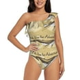 thumbnail image 1 of Haiem We Live for Adventure Women's One Piece Swimsuits Tummy Control One Shoulder Bathing Suits Ruffle Swimwear-XX-Large, 1 of 8