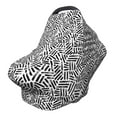 thumbnail image 1 of Haiem Weave Geometric Baby Nursing Cover & Nursing Poncho - Multi Use Cover for Baby Car Seat Canopy, Stroller Cover, 360°Full Privacy Breastfeeding Coverage, 1 of 9