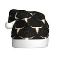 thumbnail image 1 of Haiem Western Cowboy Pattern Santa Hat Confortable Velvet Christmas Hat for Christmas Party Favors Fit for Adults Men Women, 1 of 6
