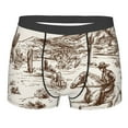 thumbnail image 1 of Haiem Western Desert Cowboys3 Men's Boxer Briefs, Every Day Comfort Stretch Cotton Moisture-Wicking Underwear-Small, 1 of 9