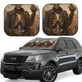 thumbnail image 1 of Haiem Western Skull Cowboy Car Windshield Sun Shade (2 Pieces) Foldable Windshield Sun Shade Car Accessories for Truck SUV Pickup-Small, 1 of 1