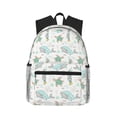 thumbnail image 1 of Haiem Whale And Turtle Lightweight Backpack for School, Classic Basic Water Resistant Casual Daypack for Travel with Bottle Side Pockets, 1 of 8