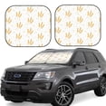 thumbnail image 1 of Haiem Wheat Car Windshield Sun Shade (2 Pieces) Foldable Windshield Sun Shade Car Accessories for Truck SUV Pickup-Large, 1 of 7