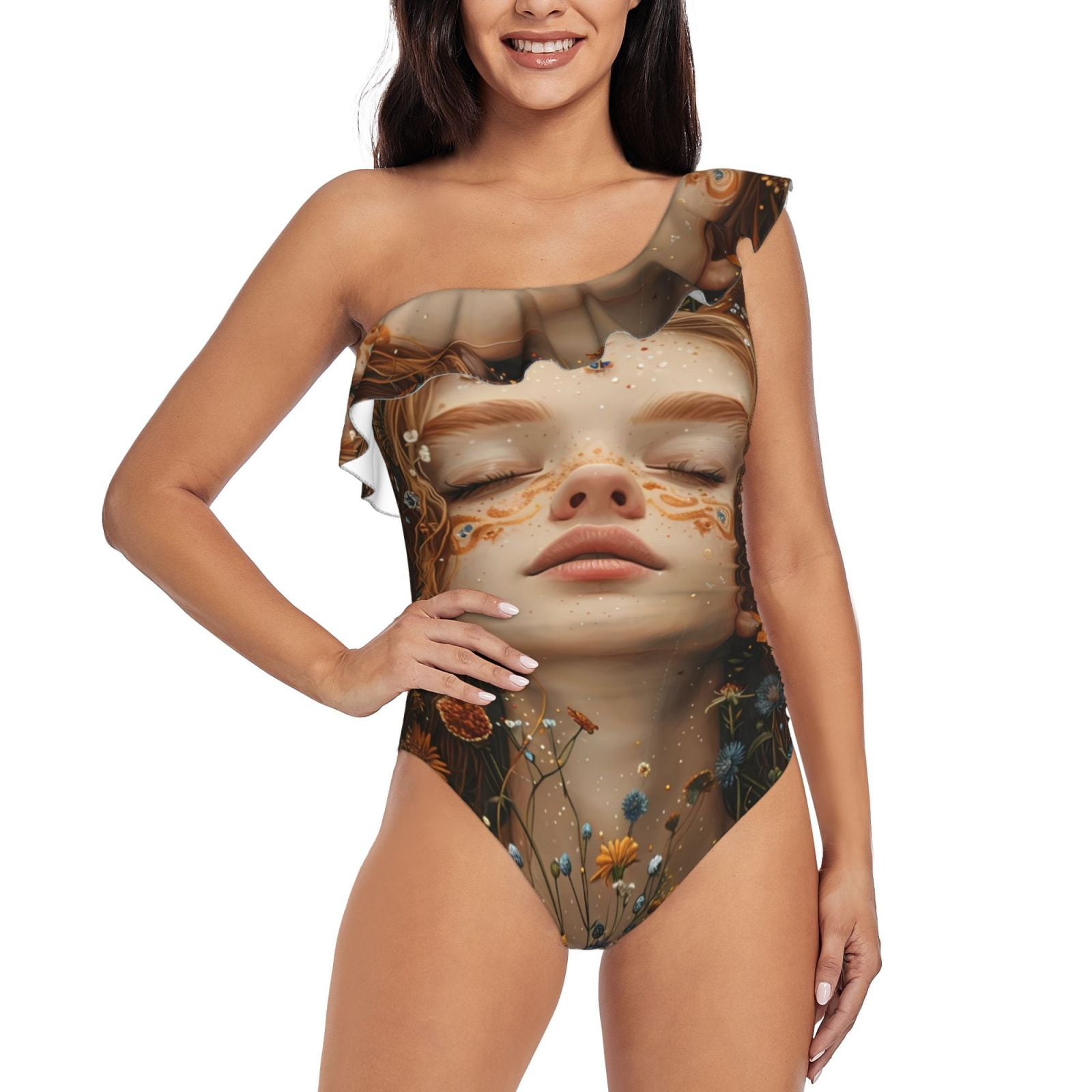 Haiem Whimsical Flower Crown Maiden Women's One Piece