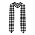 thumbnail image 1 of Haiem White And Black Plaid Pattern Graduation Stole 2024 | Premium Satin Sash for Graduation Ceremony, 1 of 7