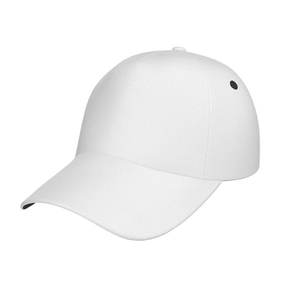 Haiem White Baseball Cap Dad Hat Cotton Soft Adjustable Fashion Hats for Men Women Unisex Style Headwear