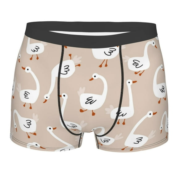 Haiem White Goose Men's Boxer Briefs, Every Day Comfort Stretch Cotton Moisture-Wicking Underwear-Medium